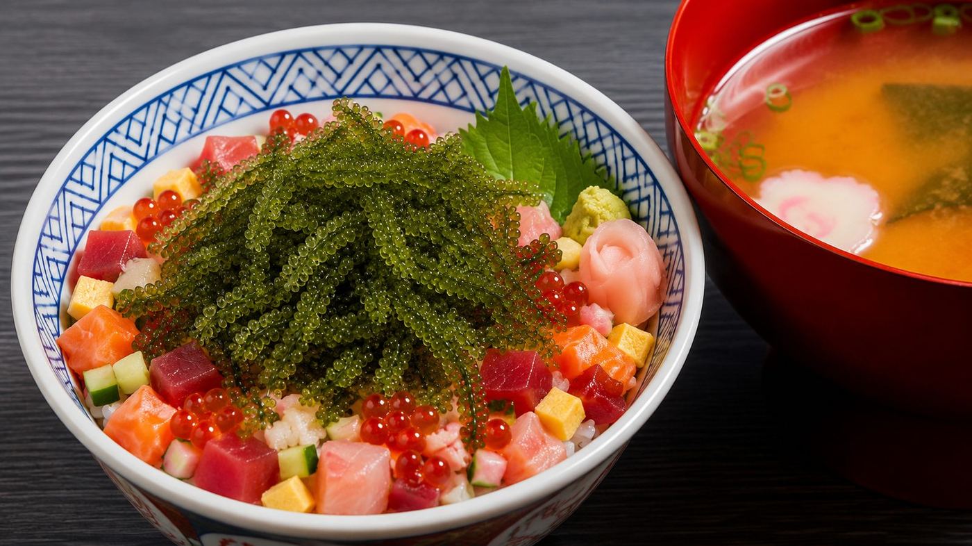 海ぶどう海鮮丼